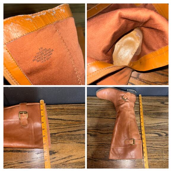 Nine West Brown Leather Knee High Boots Women’s 9 Riding Style Low Heel - Picture 8 of 8